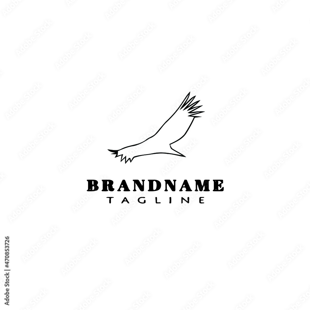 bird logo cartoon icon design template cute isolated vector illustration