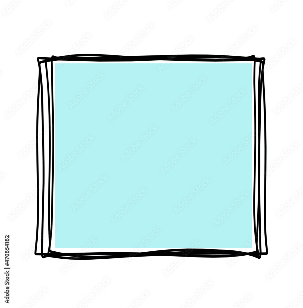 Abstract color square as line drawing on white as background. Vector Abstract color square as line drawing on white as background. Vector