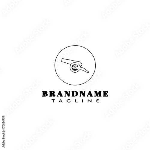 vintage cannon logo icon design vector illustration