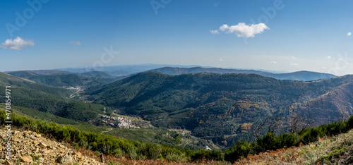 View over the Zezere river valley and the village of Sameiro photo