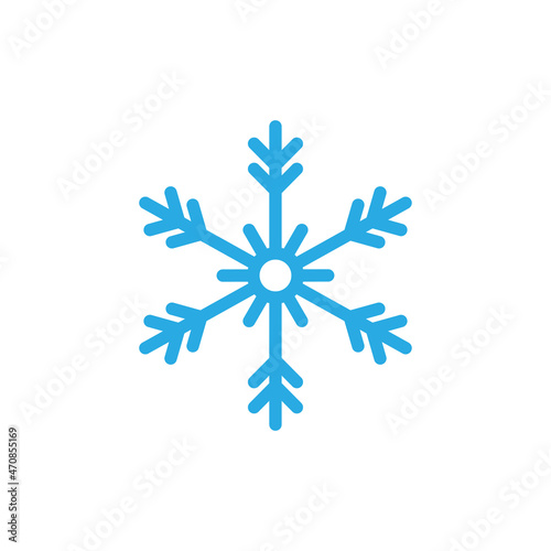 snowflake icon design template vector isolated illustration