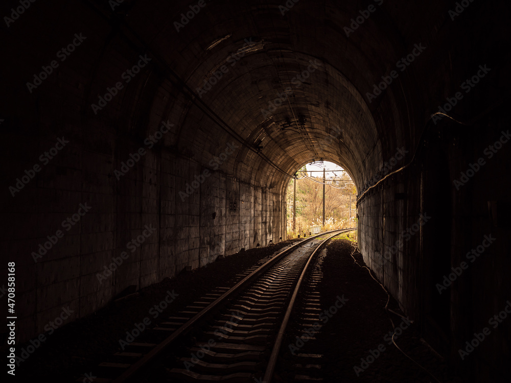 Obraz premium 晩秋の廃線跡 信越本線 碓氷峠 11月