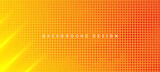 Abstract modern background gradient color. Orange and yellow gradient with halftone decoration.