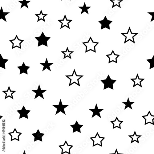 Star icons seamless pattern. Texture background with stars.