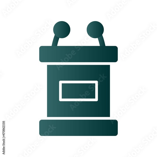 Lectern Glyph Gradient Vector Icon Design