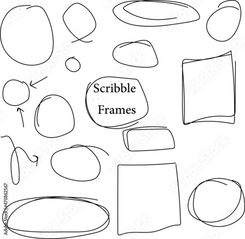 Set of circular scribbles Free Vector