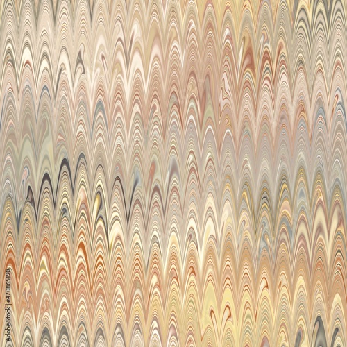 Seamless combed Turkish ebru marble effect surface pattern design for print. High quality illustration. Luxurious ancient art form. Wavy liquid fluid marbled book paper antique graphic design.