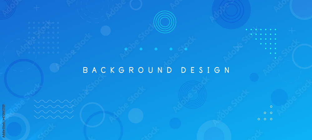 Blue gradient minimal vector background with dotted and circle shape. Abstract halftone textured backdrop for banners, presentations, business templates