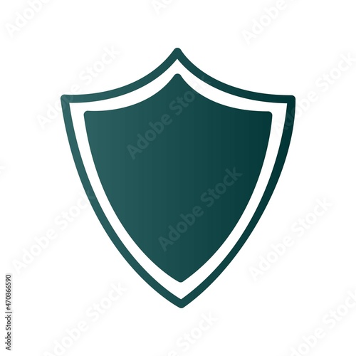 Shield Glyph Gradient Vector Icon Design