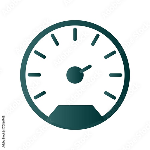 Speed Meter Glyph Gradient Vector Icon Design
