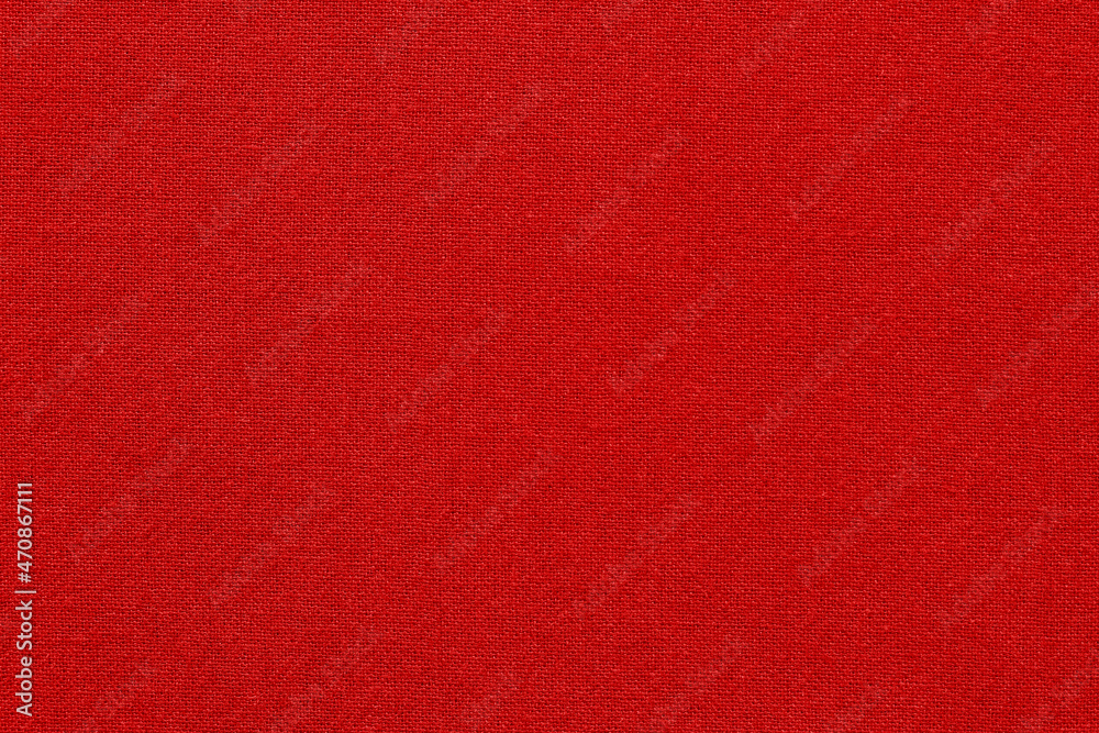 Dark red cotton fabric texture background, seamless pattern of natural textile.