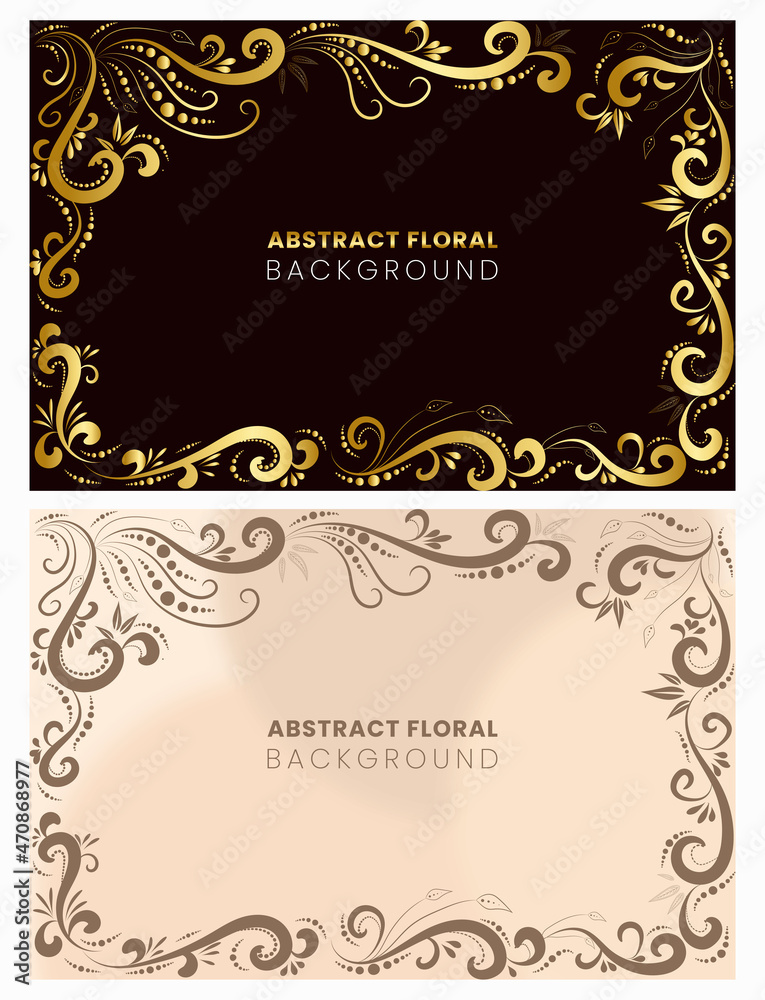 floral abstract art design background