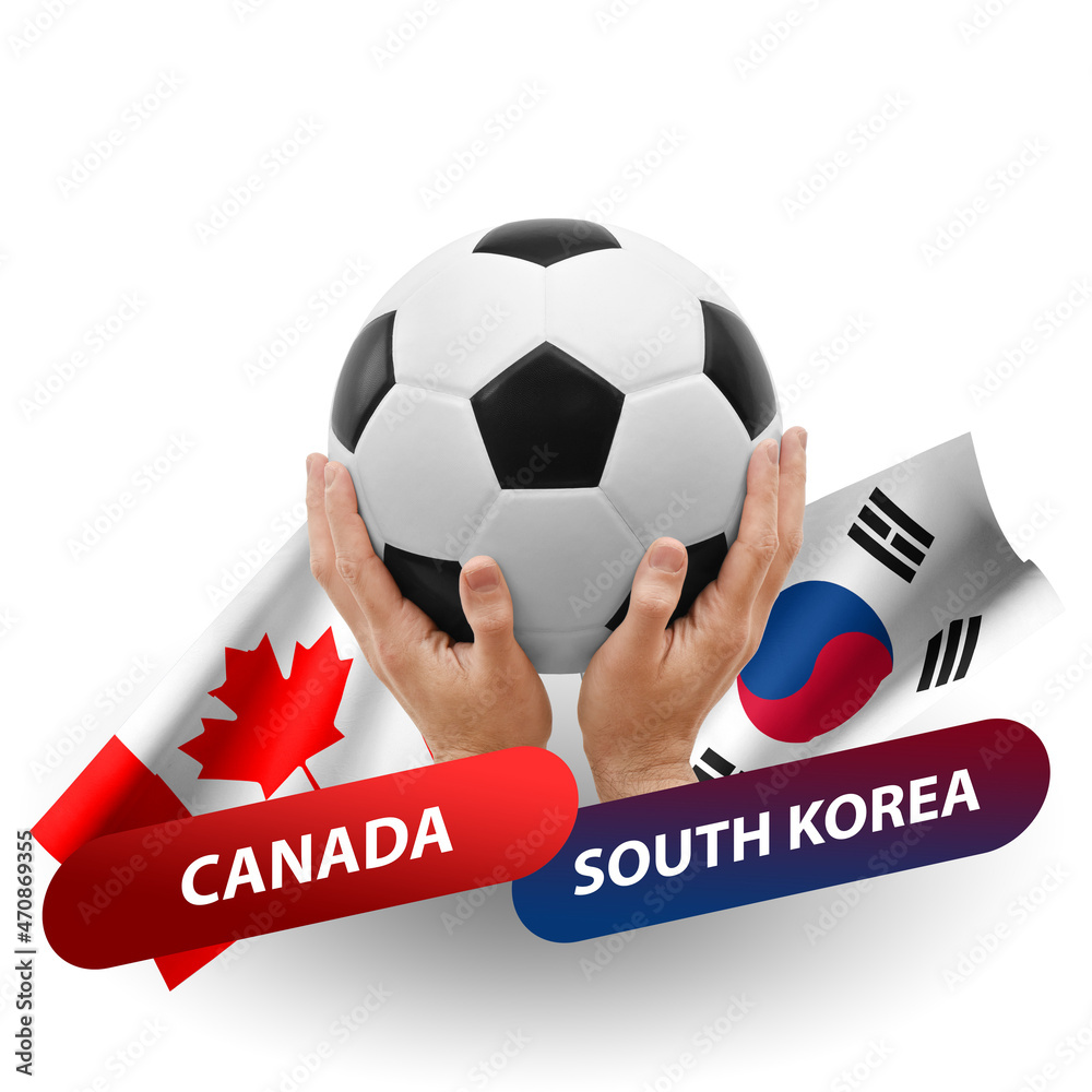Soccer football competition match, national teams canada vs south korea  Stock Photo | Adobe Stock