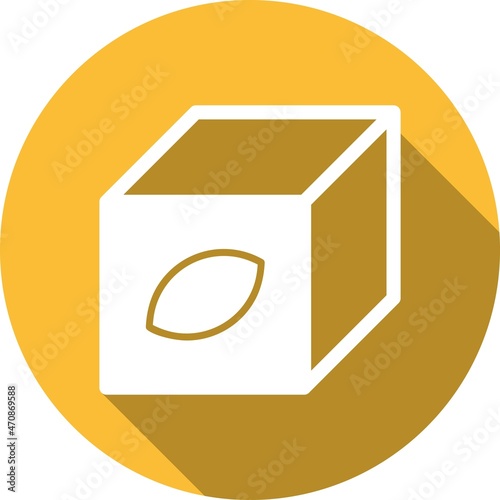 Tea Box Glyph Circle Vector Icon Design