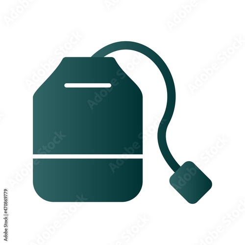 Tea Bag Glyph Gradient Vector Icon Design