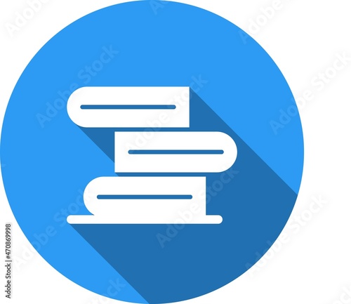 Books Glyph Circle Vector Icon Design