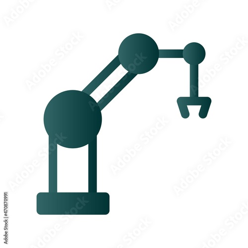 Robotic Glyph Gradient Vector Icon Design