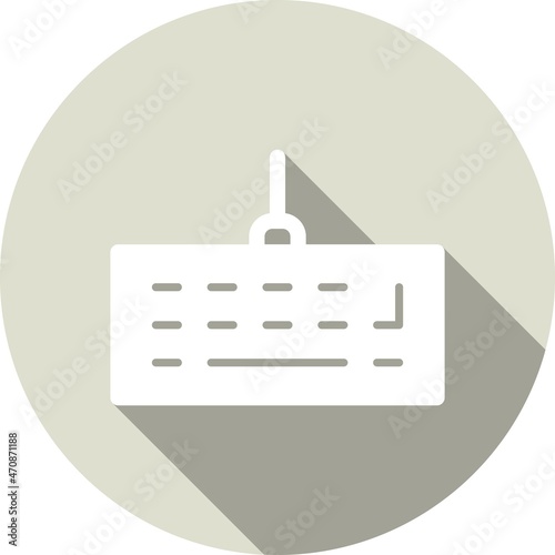 Keyboard Glyph Circle Vector Icon Design