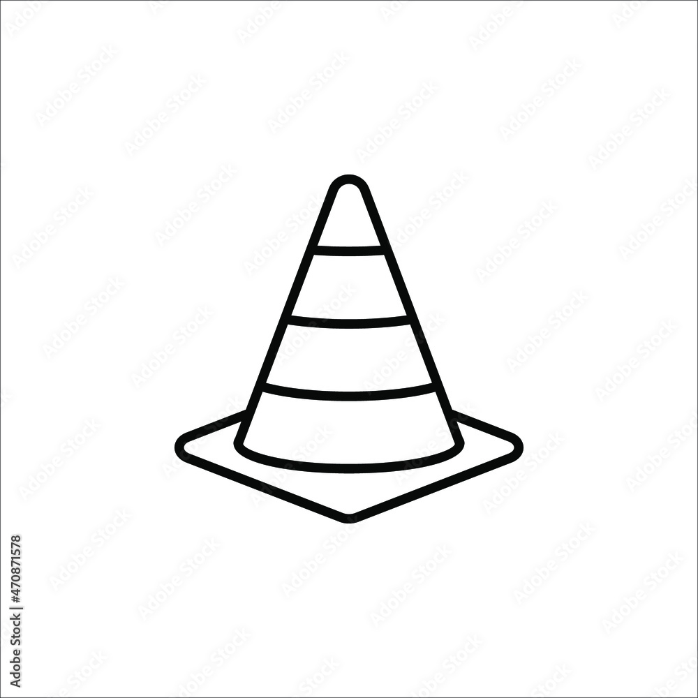 Safety Cone Icon Vector Design Template on white background