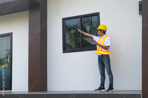 Engineer inspection at home real estate