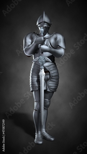 A knight in armor. 3d illustration