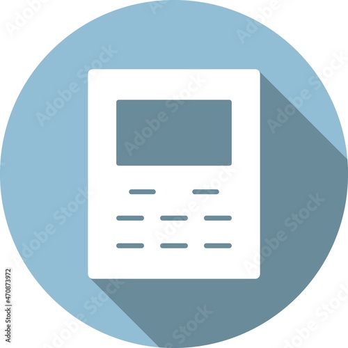 Calculator Glyph Circle Vector Icon Design