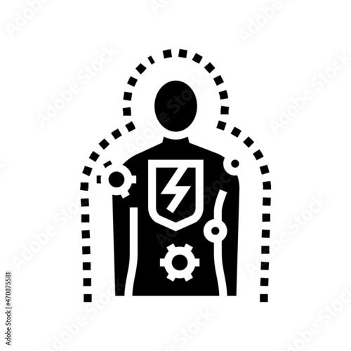 immunodeficiencies human glyph icon vector. immunodeficiencies human sign. isolated contour symbol black illustration