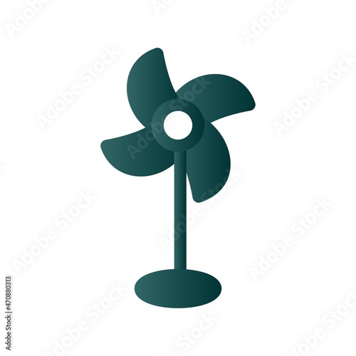 Fan Glyph Gradient Vector Icon Design