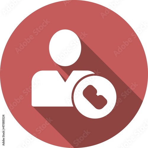 Secretary Glyph Circle Vector Icon Design