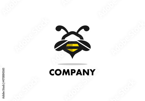 Logo Element Symbol Bee Cute Vector Illustration Template Good For Any Industry