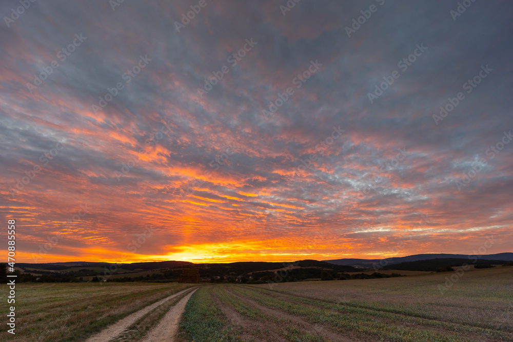 Sunset in Bile Karpaty, Slovakia Sunset in Bile Karpaty, Slovakia