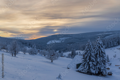 Landscape with Mala Upa, National park Krkonose, Eastern Bohemia, Czech Republic