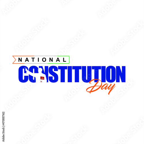 Conceptual Template Design for National Constitution Day. Template for Indian Constitution Day. Editable Illustration. photo