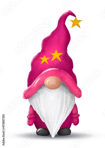 pink Adorable gnome cute design