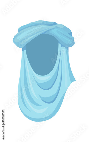 Muslim turban. Headscarf of india people culture, vector illustration