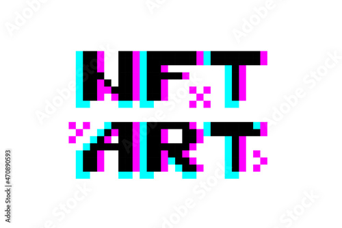 NFT ART. Pixel art. Non fungible token