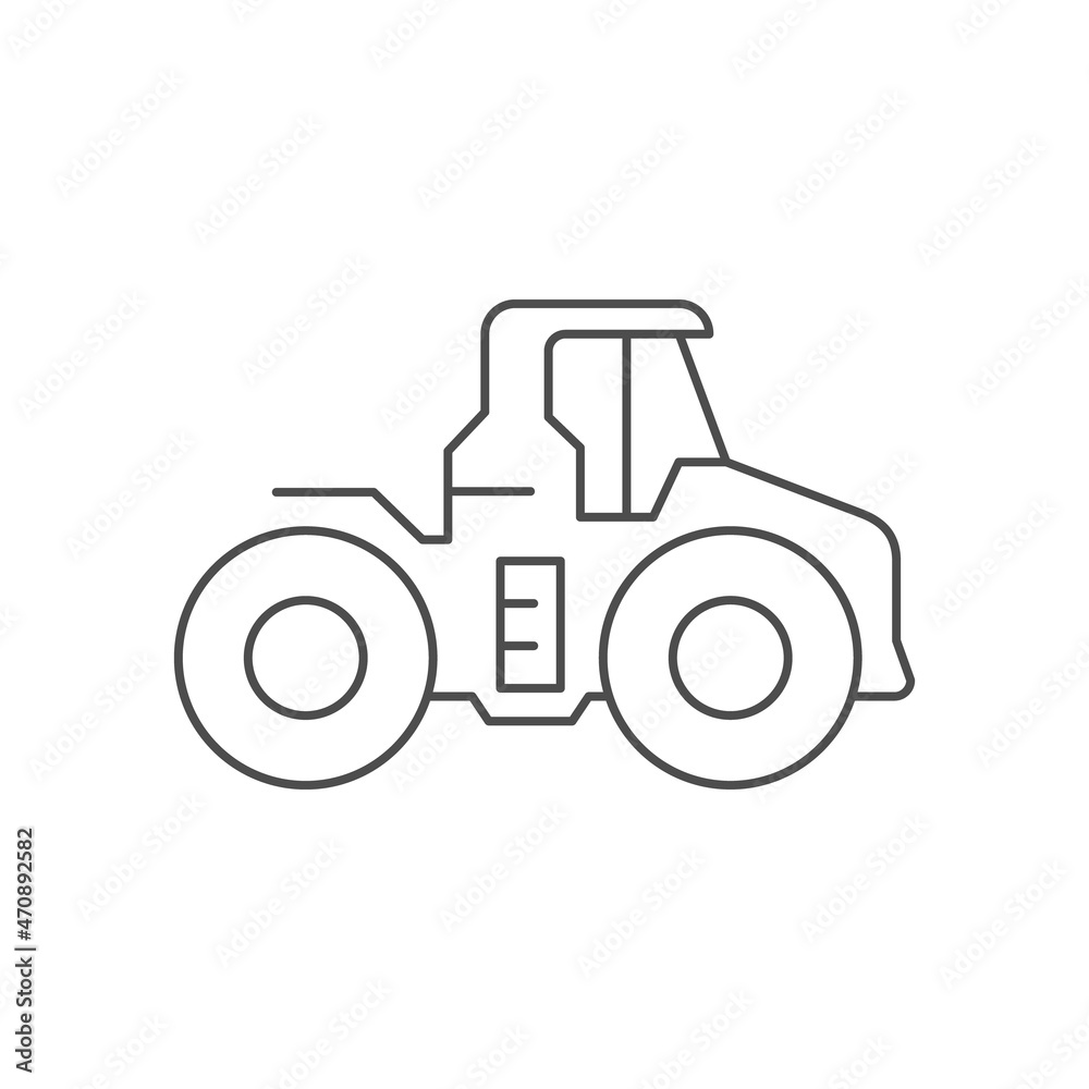 Agricultural tractor line outline icon Agricultural tractor line outline icon