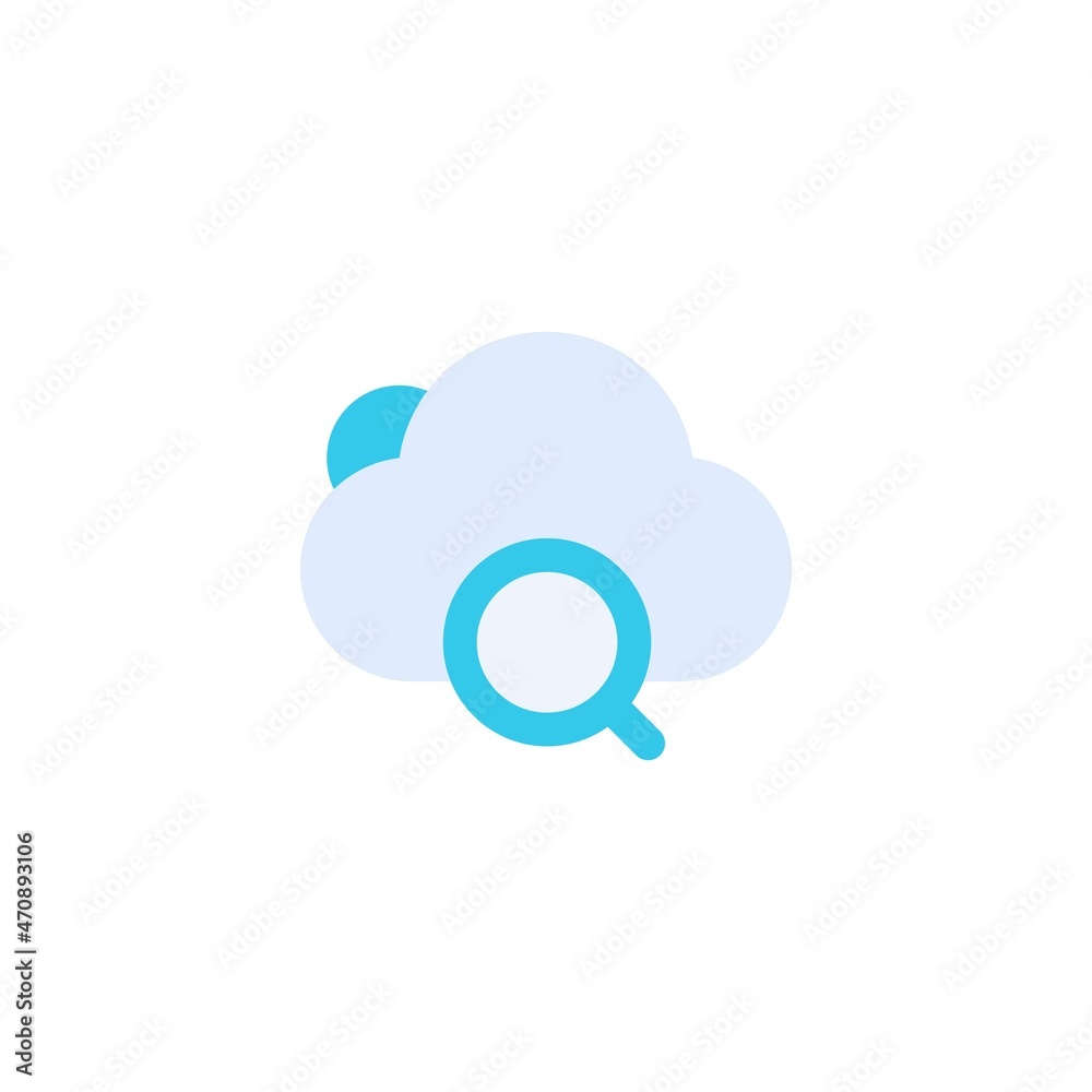search data cloud icon flat style graphic design vector search data cloud icon flat style graphic design vector