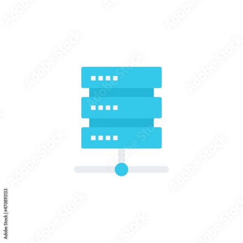 cloud server hosting network icon flat style graphic design vector