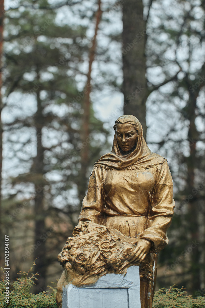 Chelyuskintsev Park Minsk Belarus mother statue to winner soldiers a part of war memorial at Patriot soviet military Chelyuskintsev Park Minsk Belarus mother statue to winner soldiers a part of war memorial at Patriot soviet military