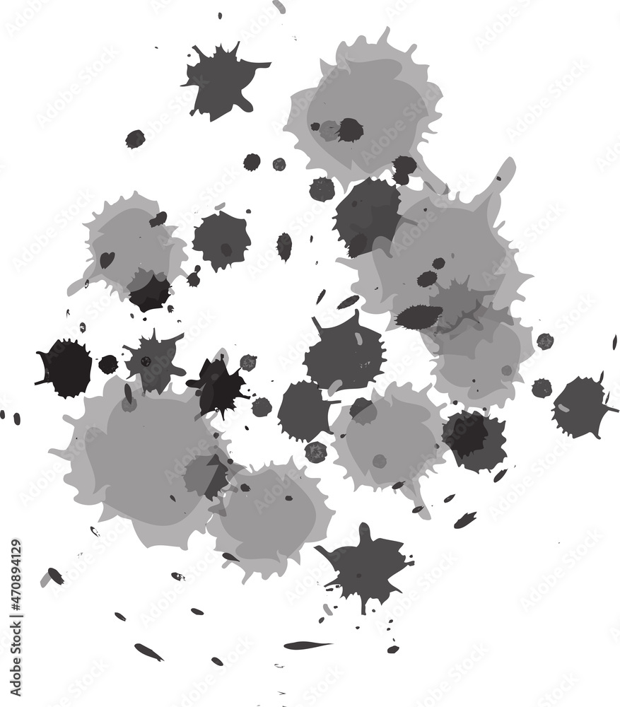 Splatter messy splash spot grey monochrome vector Splatter messy splash spot grey monochrome vector