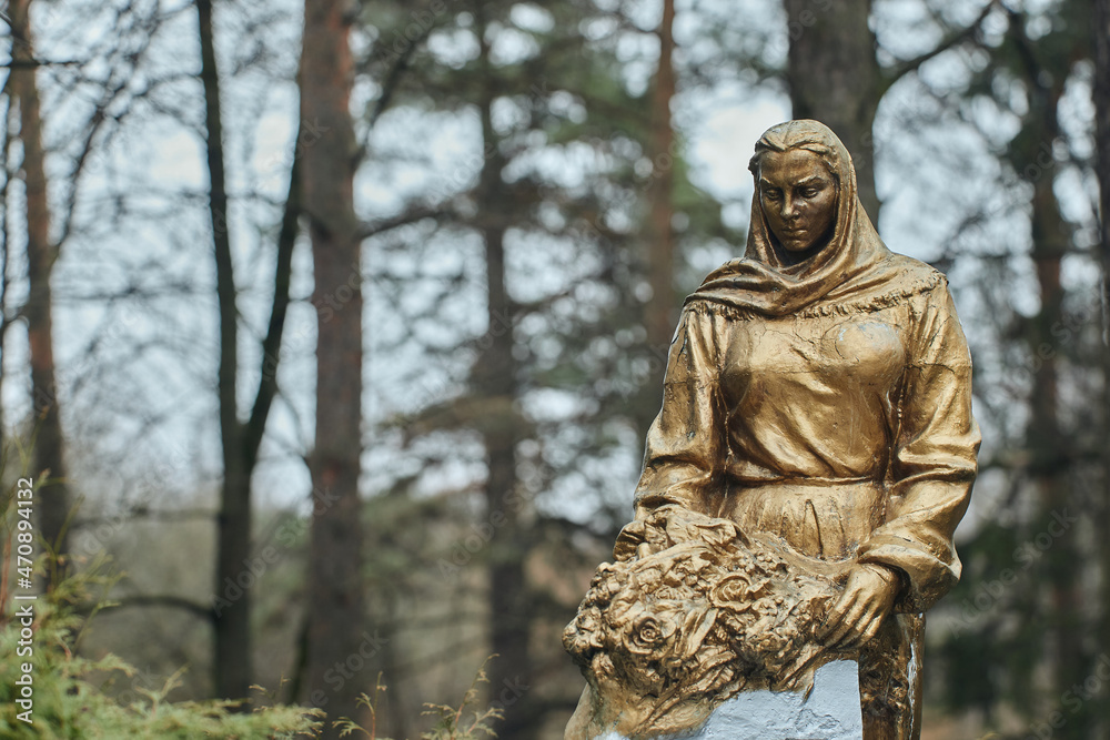 Chelyuskintsev Park Minsk Belarus mother statue to winner soldiers a part of war memorial at Patriot soviet military