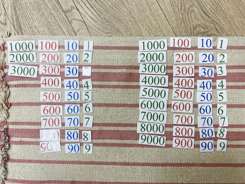 Montessori Gold Material and card and Gold Bank
