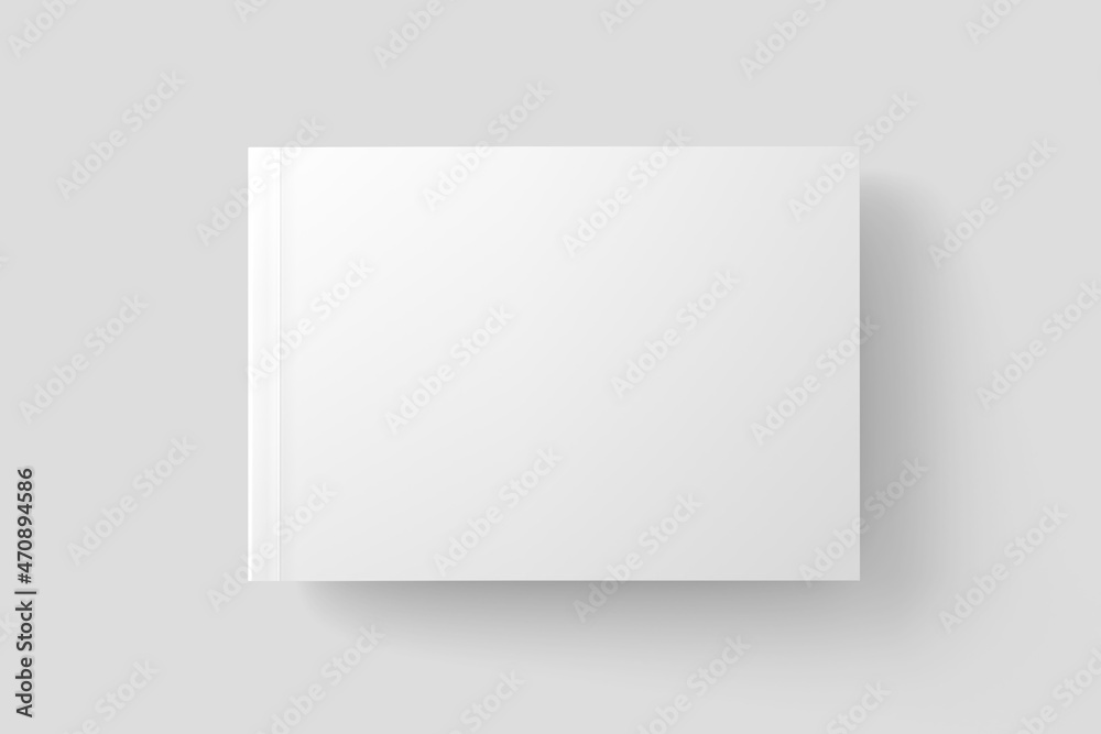 Softcover Landscape Book White Blank 3D Rendering Mockup Softcover Landscape Book White Blank 3D Rendering Mockup