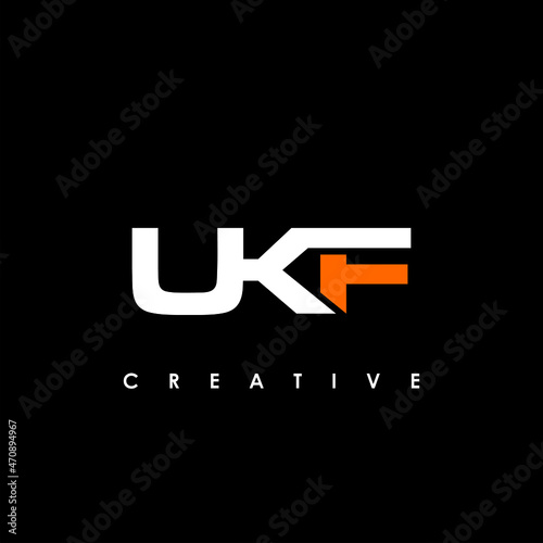 UKF Letter Initial Logo Design Template Vector Illustration