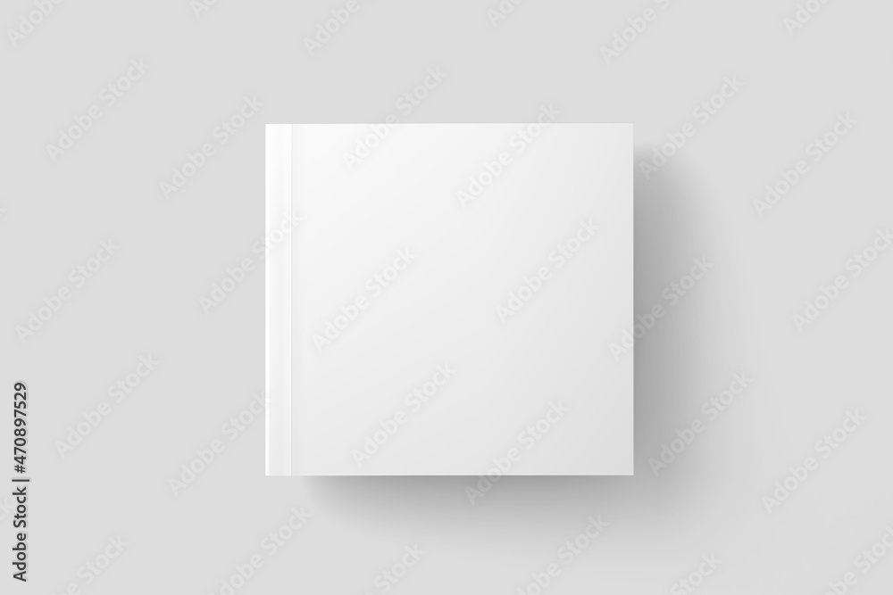 Square Softcover Book White Blank 3D Rendering Mockup Square Softcover Book White Blank 3D Rendering Mockup
