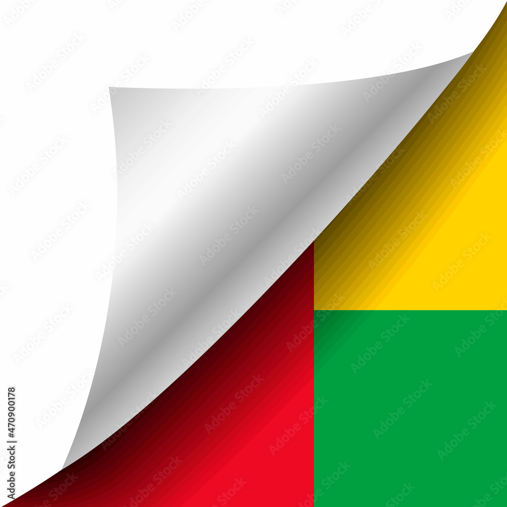 Hidden Benin flag with curled corner