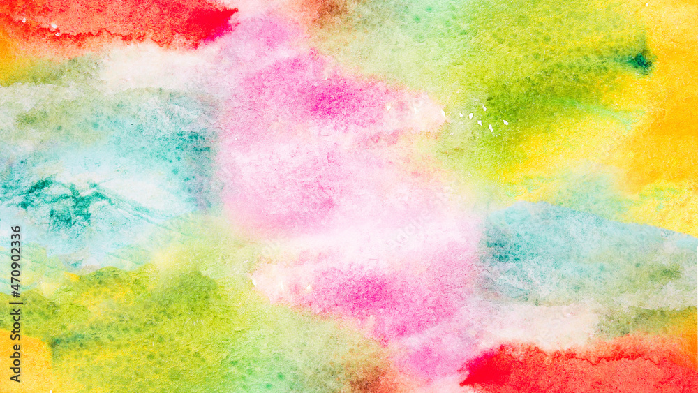 Creative abstract vibrant grunge texture watercolor background. Artistic hand painted watercolor backdrop. Watercolor colorful illustration.