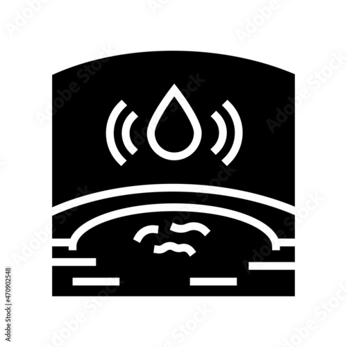 swelling health medical problem glyph icon vector. swelling health medical problem sign. isolated contour symbol black illustration