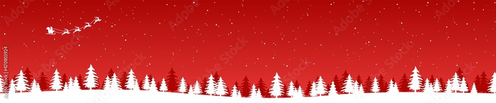 christmas landscape background with flying Santa christmas landscape background with flying Santa